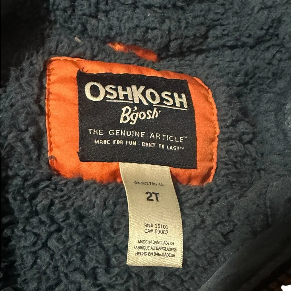 Oshkosh B’gosh Fleece jacket with hood size 2T